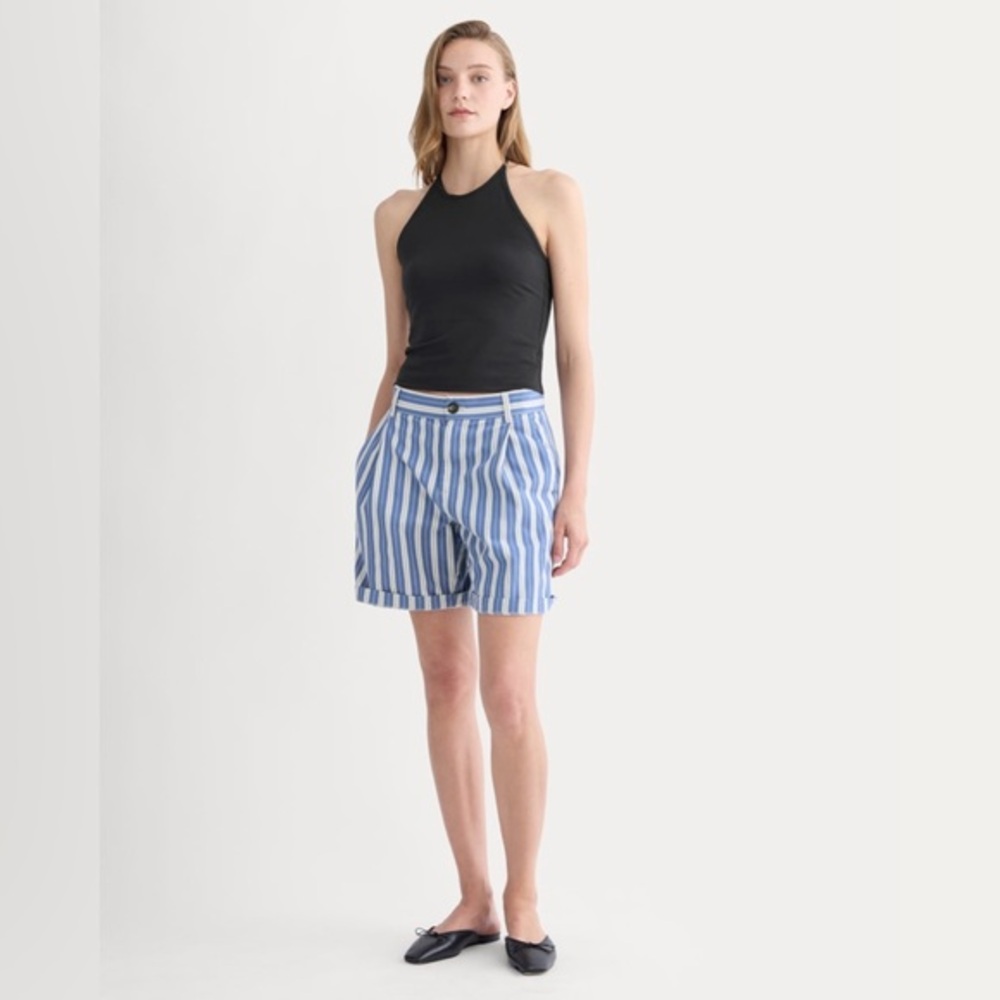 Everlane The Pleated‎ Chino Short in Dutch Blue/Natural Size 14 - Picture 2 of 12
